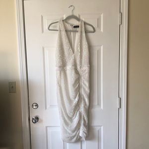 White sequin dress